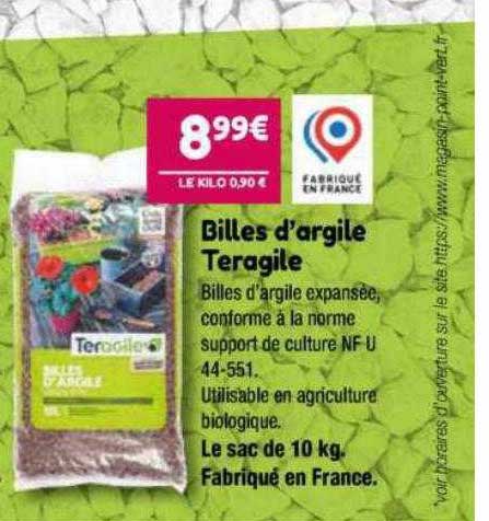 billes d'argile teragile