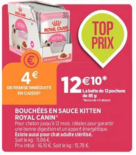 bouchées en sauce kitten royal canin