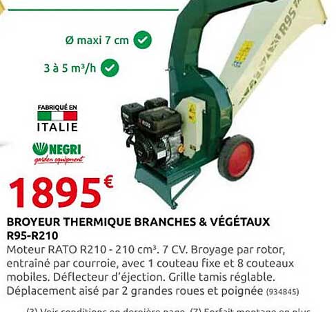 broyeur thermique branches & végétaux r95-r210 negri