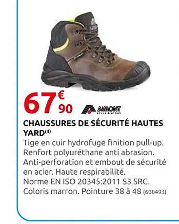 chaussures de sécurité hautes yard