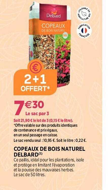 copeaux de bois naturel delbard