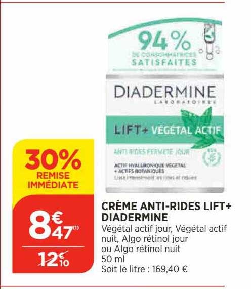 crème anti-rides lift+ diadermine