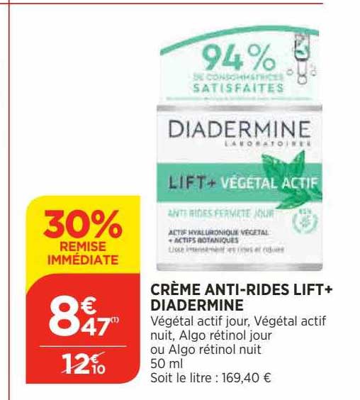 crème anti-rides lift+ diadermine