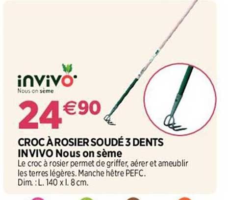croc à rosier soudé 3 dents invivo nous on sème