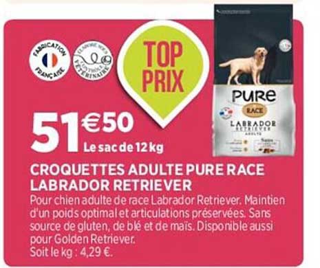 Croquettes Adulte Pure Race Labrador Retriever