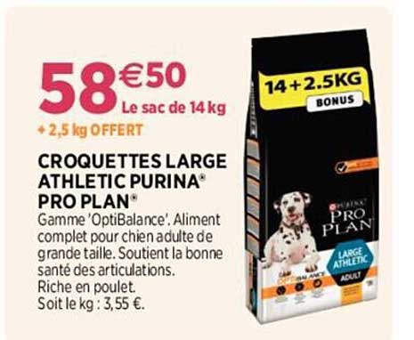 croquettes large athletic purina pro plan