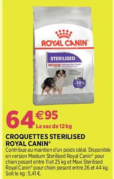 croquettes sterilised royal canin