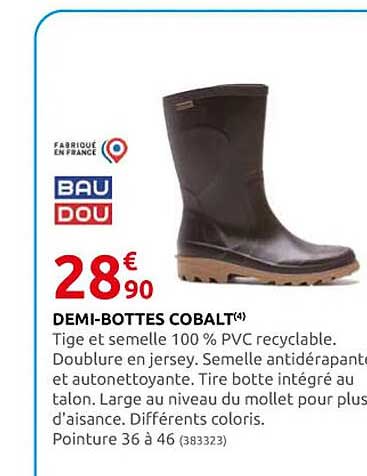 demi-bottes cobalt bau dou