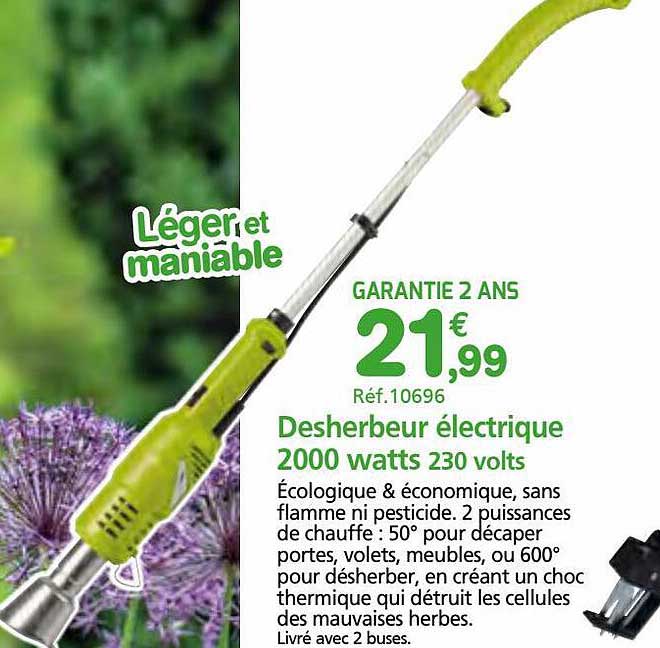 desherbeur électrique 2000 watts 230 volts