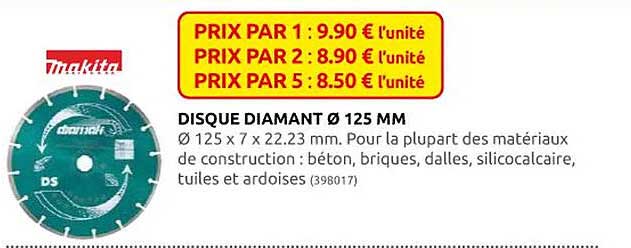 Disque Diamant ø 125 Mm Makita
