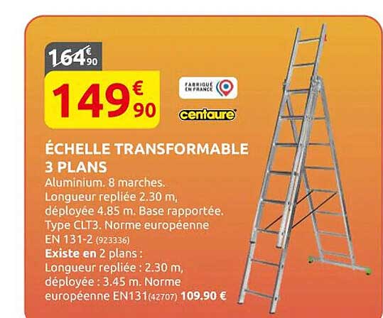 échelle transformable 3 plans centaure