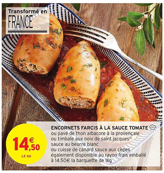 Encornets Farcis à La Sauce Tomate