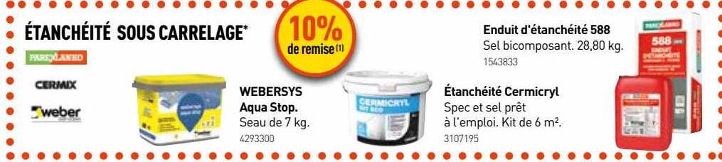 étanchéité sous carrelage