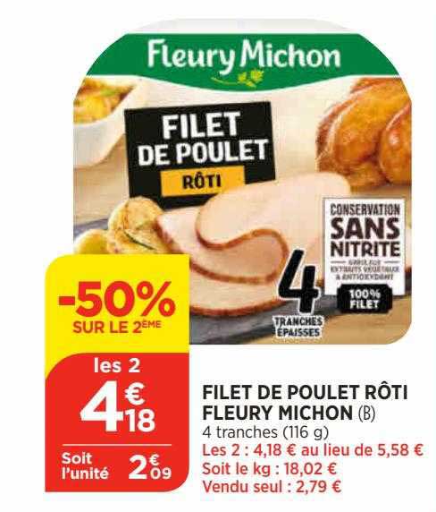 filet de poulet rôti fleury michon