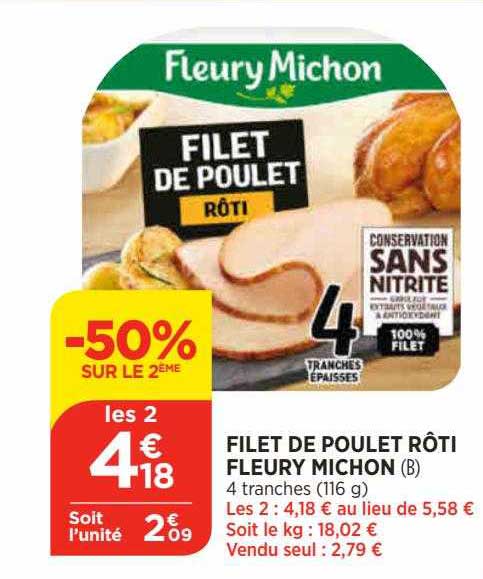 filet de poulet rôti fleury michon