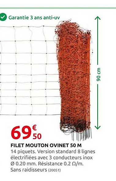 filet mouton ovinet 50m