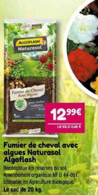 fumier de cheval avec algues naturasol algoflash