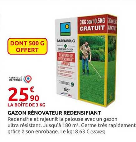 gazon rénovateur redensifiant