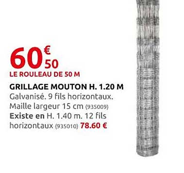 grillage mouton h. 1.20 m