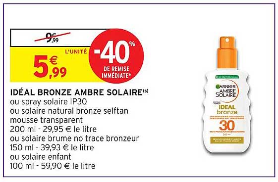 Idéal Bronze Ambre Solaire