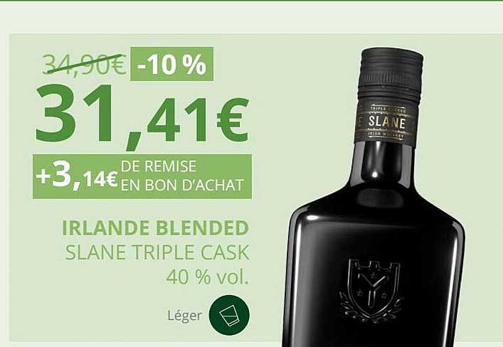 irlande blended slane triple cask 40% vol.