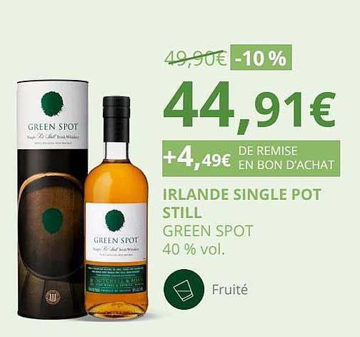 irlande single pot still green spot 40% vol.