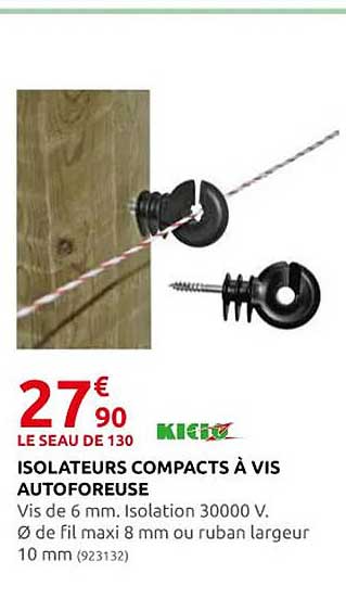 isolateurs compacts à vis autoforeuse kidoz