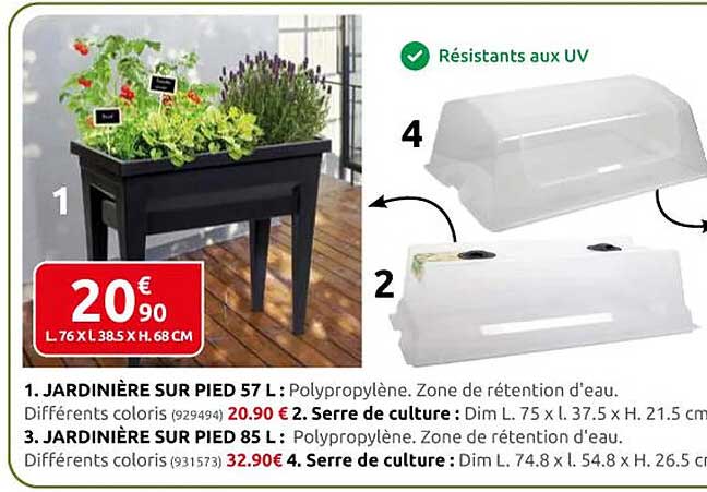 Jardinière Sur Pied 57l, Serre De Culture, Jardinière Sur Pied 85l, Serre De Culture