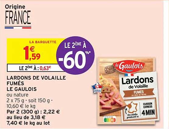 Lardons De Volaille Fumés Le Gaulois
