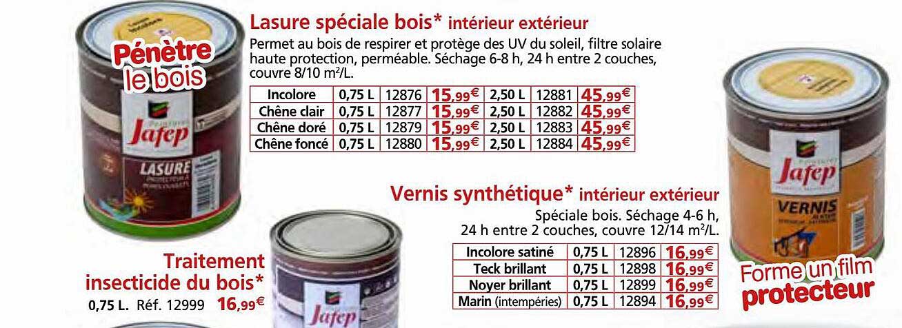 Lasure Spéciale Bois Intérieur Extérieur, Traitement Insecticide Du Bois, Vernis Synthétique Intérieur Extérieur