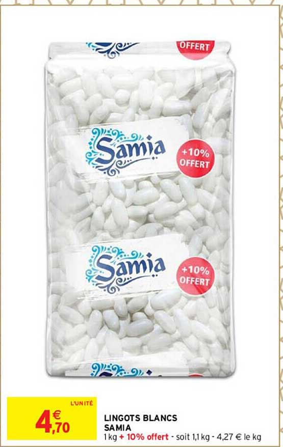 lingots blancs samia