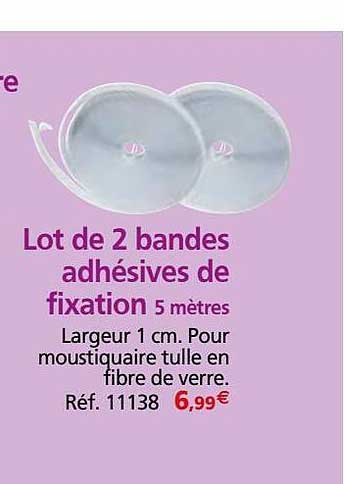 lot de 2 bandes adhésives de fixation 5 mètres