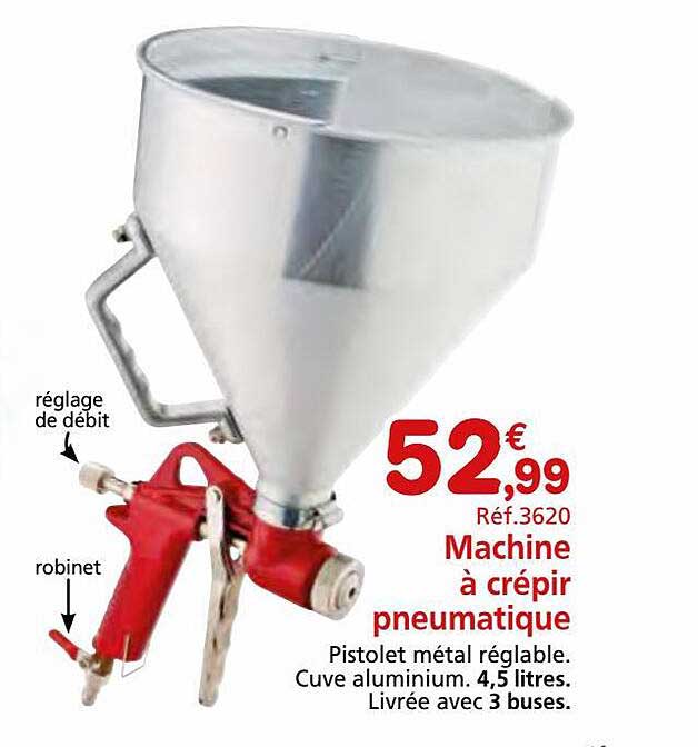 machine à crépir pneumatique