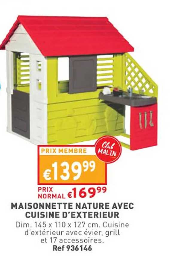 maisonnette nature avec cuisine d'extérieur