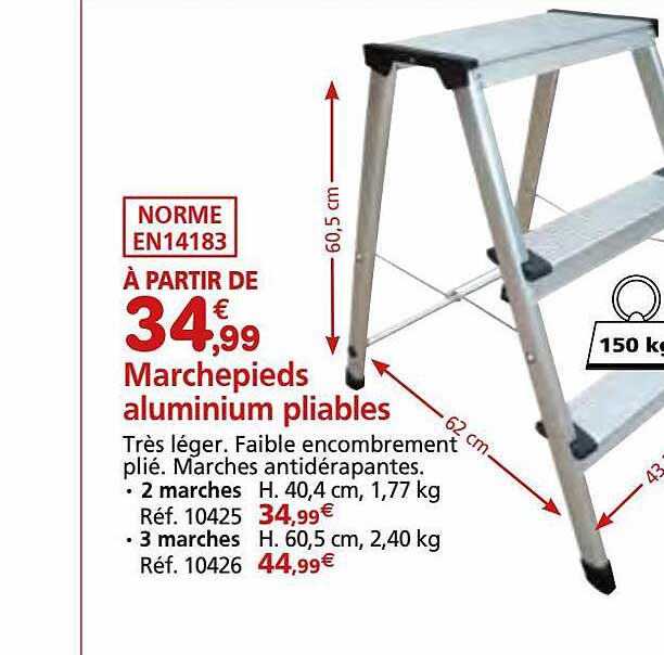 marchepieds aluminium pliables