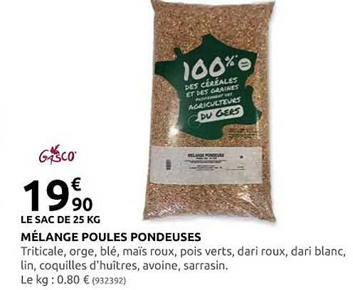 mélange poules pondeuses gasco