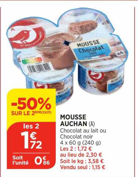 Mousse Auchan