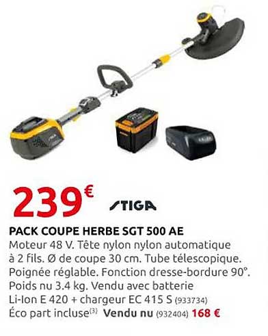 pack coupe herbe sgt 500 ae stiga