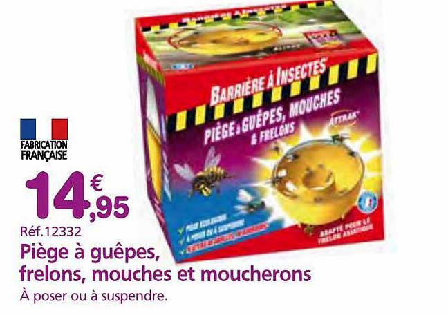 piège à guêpes, frelons, mouches et moucherons