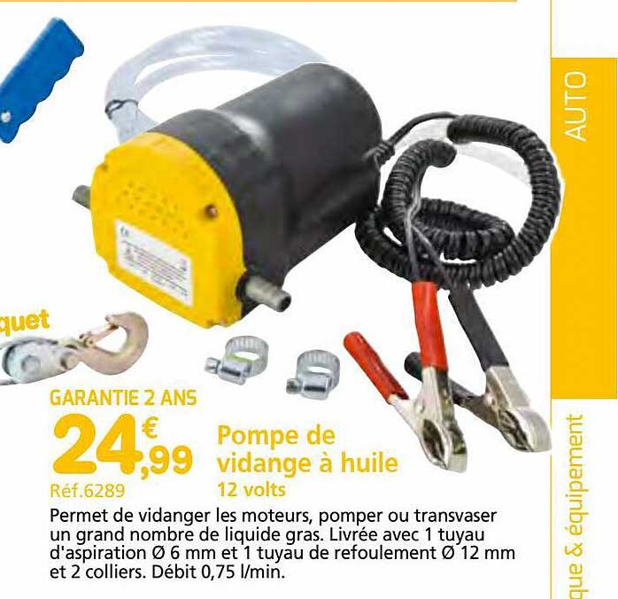 pompe de vidange à huile 12 volts