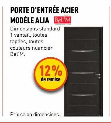 porte d'entrée acier modèle alia bel'm
