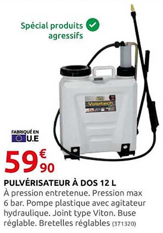pulvérisateur à dos 12l