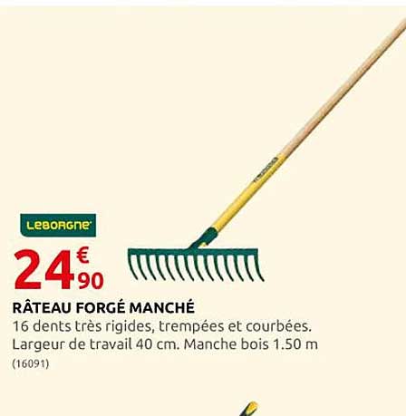 râteau forgé manché leborgne