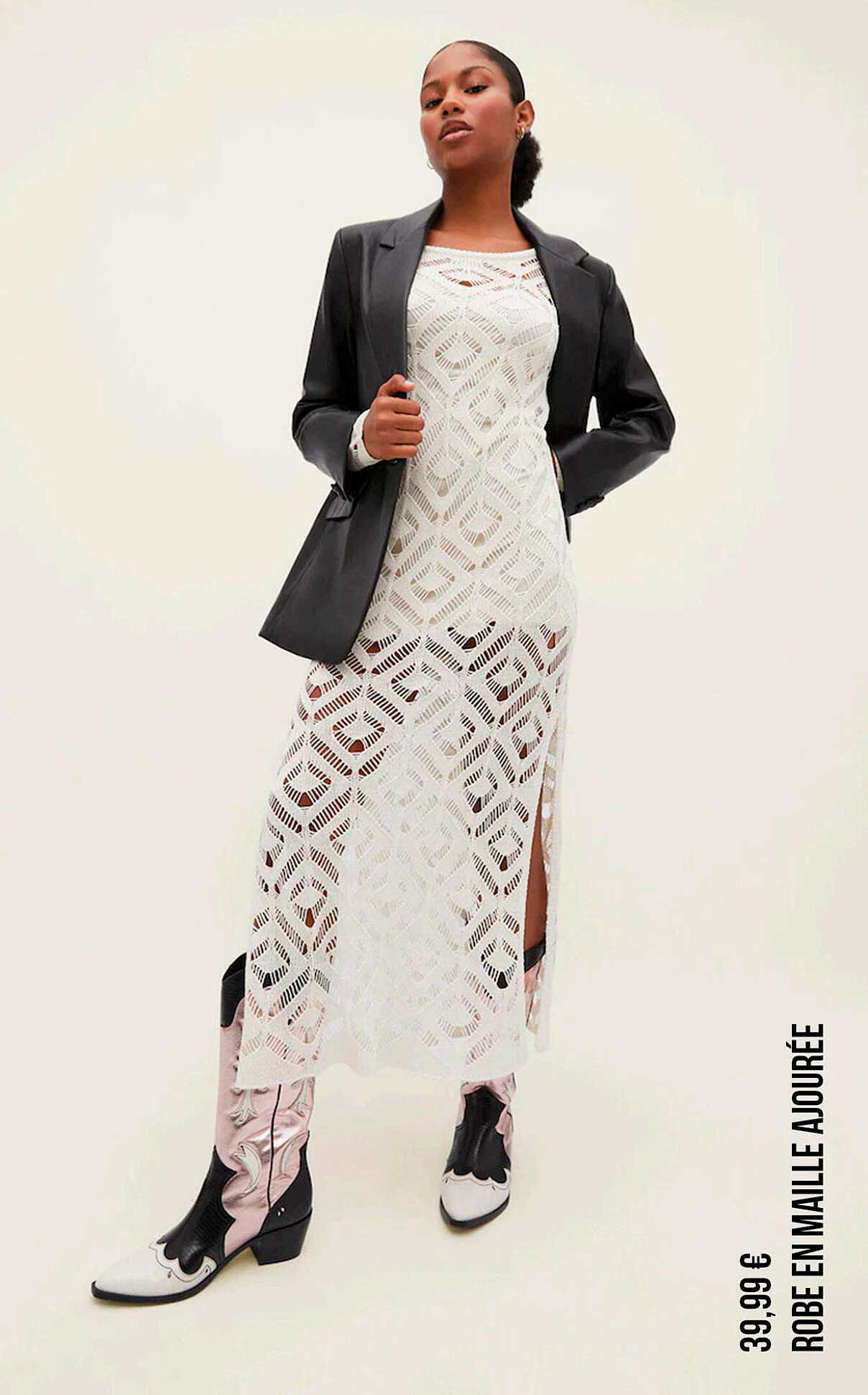 robe maille ajourée