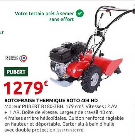 rotofraise thermique roto 404 hd pubert