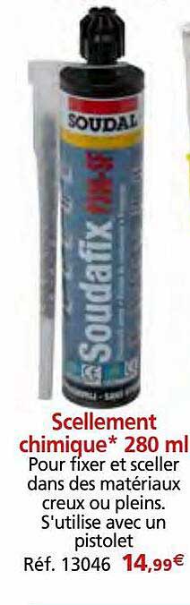 scellement chimique 280ml soudal