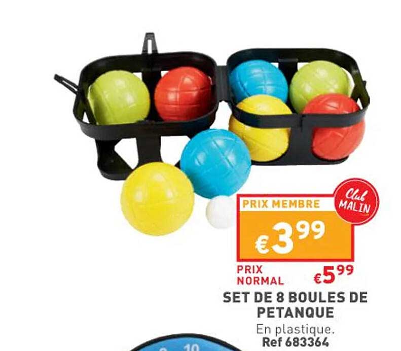 set de 8 boules de pétanque