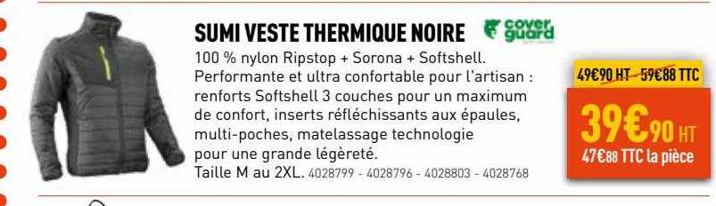 sumi veste thermique noire cover guard