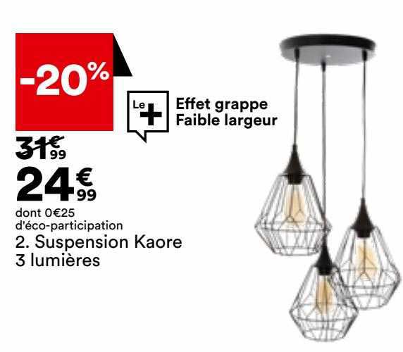 suspension kaore 3 lumières