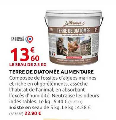 terre de diatomée alimentaire